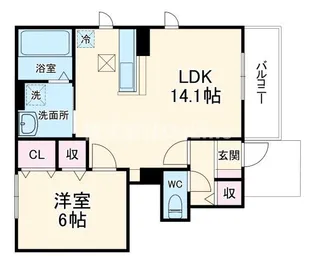 サンフォレストN【1階】の間取り