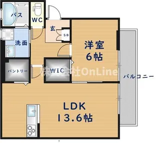 アーディフハウス吉田【3階】の間取り