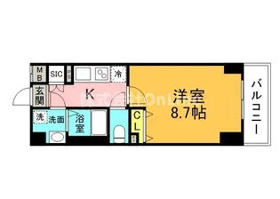 ドゥーエ玉造【4階】の間取り