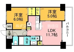 グラマシー京橋【15階】の間取り