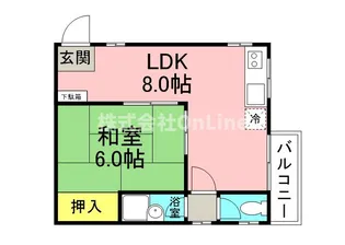 ハイデンス花園【1階】の間取り