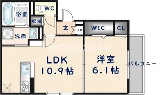 シャンテ【3階】の間取り