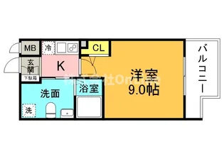 レジディア谷町【13階】の間取り