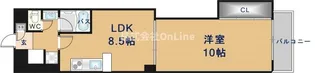 CITY SPIRE上町台【4階】の間取り