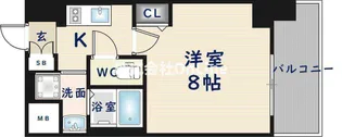 LUMINOUS天王寺舟橋【5階】の間取り
