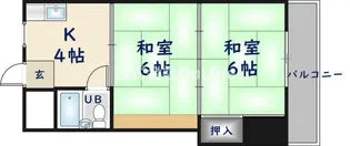 WESTヒルズ平野【5階】の間取り