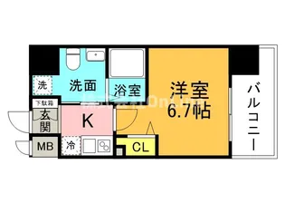 レジディア谷町【13階】の間取り