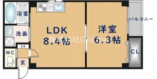 レクラン小路東【2階】の間取り