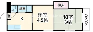ハイネスト八戸ノ里【4階】の間取り