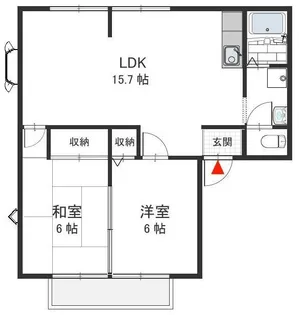 ハイツまい【1階】の間取り