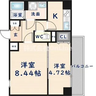 セントポーリア大阪城【1階】の間取り