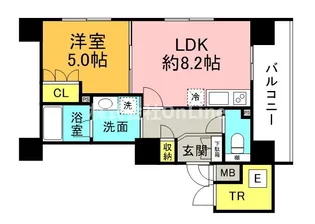 エル・セレーノ上本町レジデンス【14階】の間取り