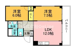 エレガンス真田山【4階】の間取り
