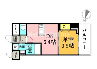 ヴィーナス今里【9階】の間取り