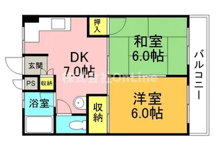 寿コーポ【1階】の間取り