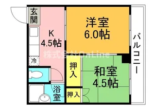 グランドハイツ大今里【1階】の間取り