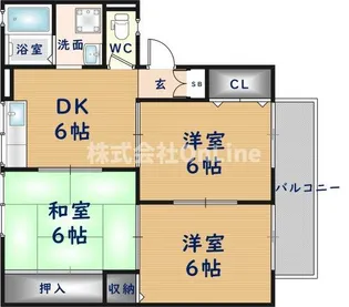 リバーサイド八尾南B【2階】の間取り