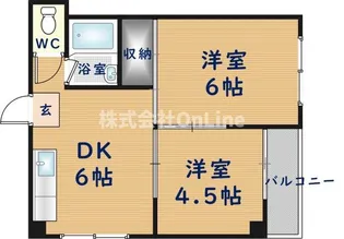 ロイヤル丸文【6階】の間取り