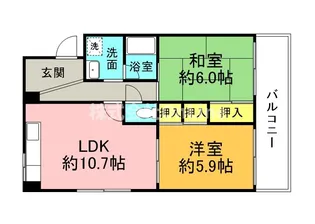 グレイシァス上町台【2階】の間取り
