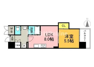 マスターズレジデンス道頓堀Ⅲ【6階】の間取り