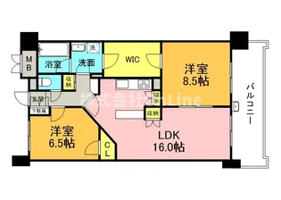 マスターズレジデンス道頓堀Ⅲ【10階】の間取り