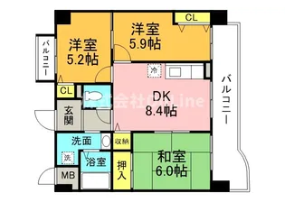 シャリテ今里【2階】の間取り