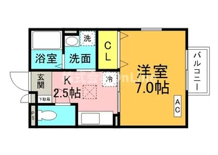 アミティエ山本【2階】の間取り