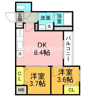 D porta twilight【3階】の間取り