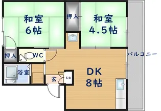 藤井ハイツA棟【1階】の間取り
