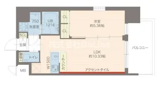 プレジオ城東【9階】の間取り