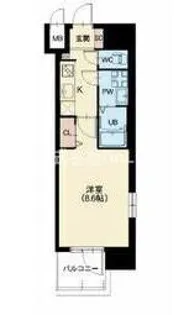 スプランディッド京橋EAST【6階】の間取り