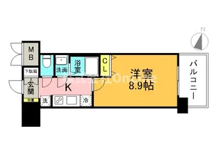 スプランディッド京橋EAST【6階】の間取り