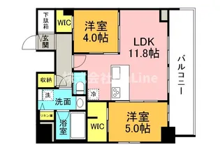 S-RESIDENCE松屋町asence【9階】の間取り