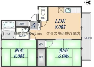 ハイツラスカンパナス【203号室】の間取り