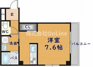 カインド高井田【4階】の間取り