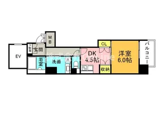 ビエラコート内久宝寺【8階】の間取り