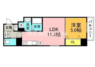 エイチ・ツーオー新深江【4階】の間取り
