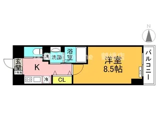エイチ・ツーオー新深江【5階】の間取り