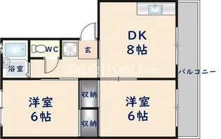 シャルル久宝寺【5階】の間取り