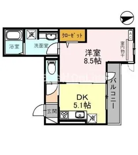 ユニヴェール【2階】の間取り