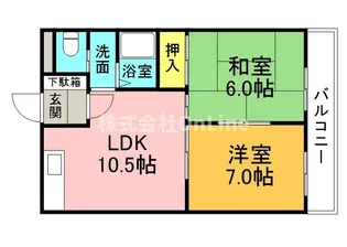 サンプラザ今里Ⅰ番館【6階】の間取り