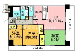 グランドメゾン松屋町【10階】の間取り
