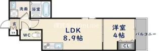 D porta eos【3階】の間取り
