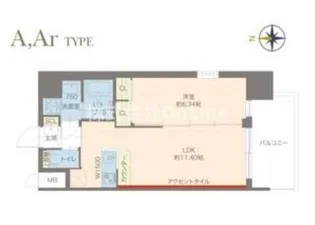プレジオ城東【8階】の間取り