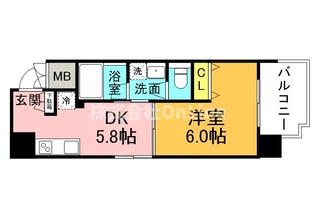 ギャラリー谷町【7階】の間取り