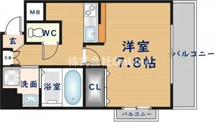 カーサエスパシオ【8階】の間取り