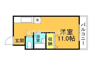 エスパス南巽【6階】の間取り