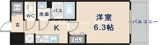 プレサンス森ノ宮THEゲート【4階】の間取り