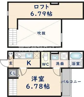 クロスレジデンス放出【1階】の間取り