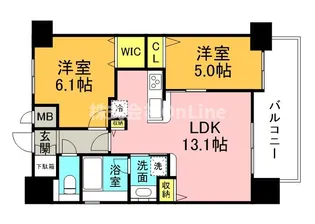 グラマシー京橋【12階】の間取り